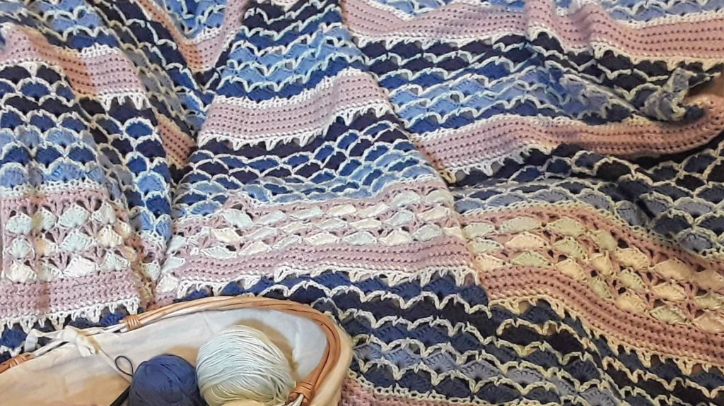 Beach House Stripes Afghan Part I: Free Pattern (No-Sew)